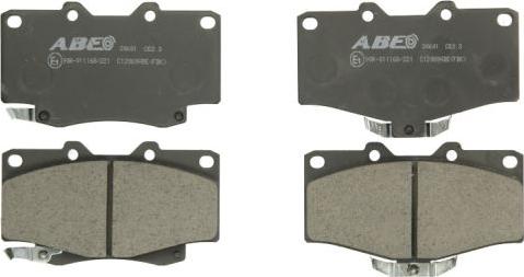 ABE C12089ABE - Тормозные колодки, дисковые, комплект autodif.ru