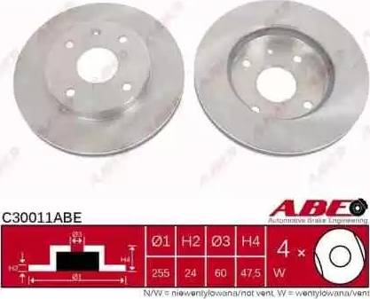 ABE C30011ABE - Тормозной диск autodif.ru