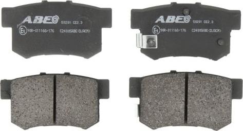 ABE C24005ABE - Тормозные колодки, дисковые, комплект autodif.ru