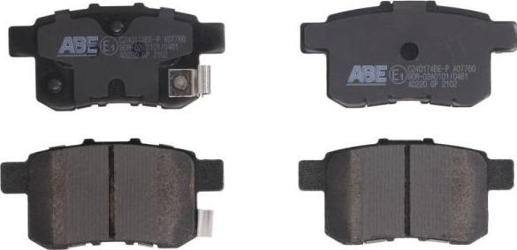 ABE C24017ABE-P - Тормозные колодки, дисковые, комплект autodif.ru