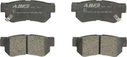 ABE C20510ABE - Тормозные колодки, дисковые, комплект autodif.ru