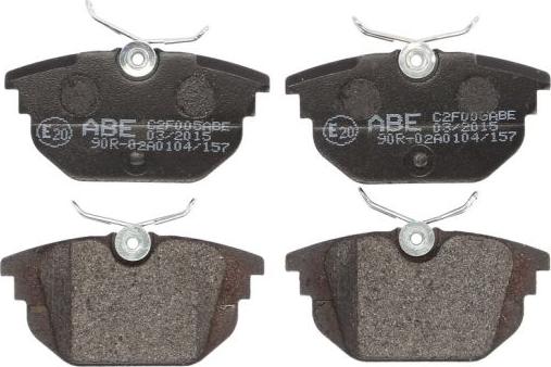 ABE C2F005ABE - Тормозные колодки, дисковые, комплект autodif.ru