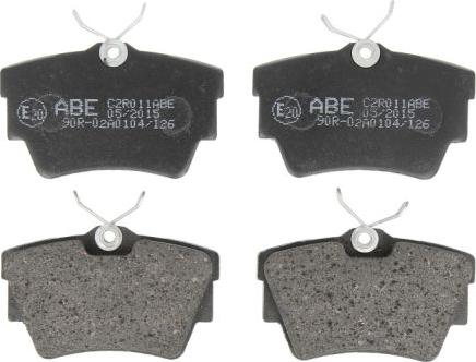ABE C2R011ABE - Тормозные колодки, дисковые, комплект autodif.ru