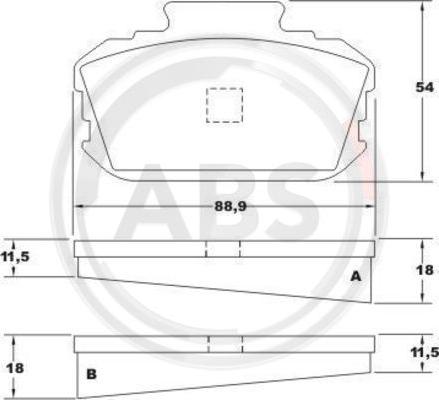A.B.S. 36101 - Тормозные колодки, дисковые, комплект autodif.ru