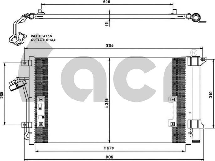 ACR 300686 - Конденсатор кондиционера autodif.ru