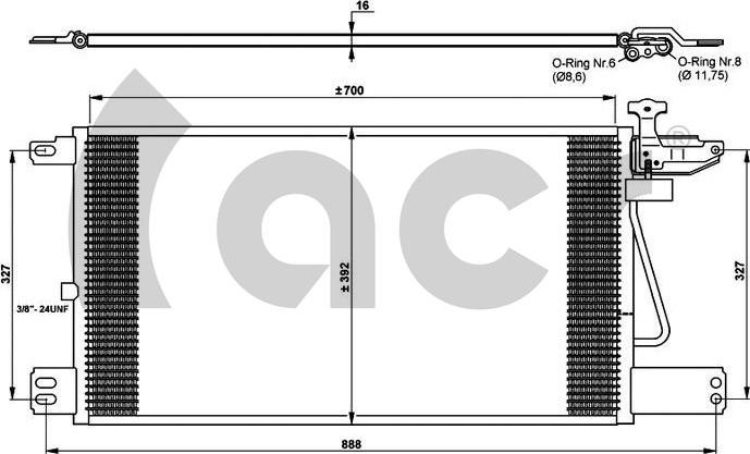 ACR 300670 - Конденсатор кондиционера autodif.ru