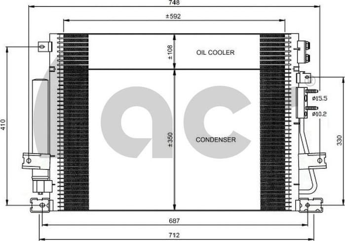 ACR 300707 - Конденсатор кондиционера autodif.ru