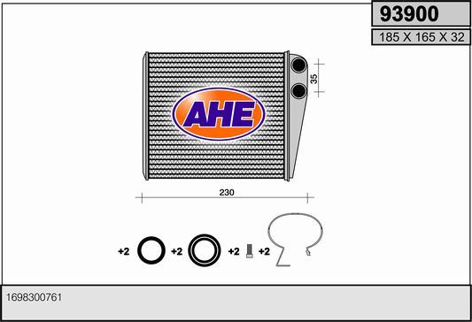 AHE 93900 - Теплообменник, отопление салона autodif.ru