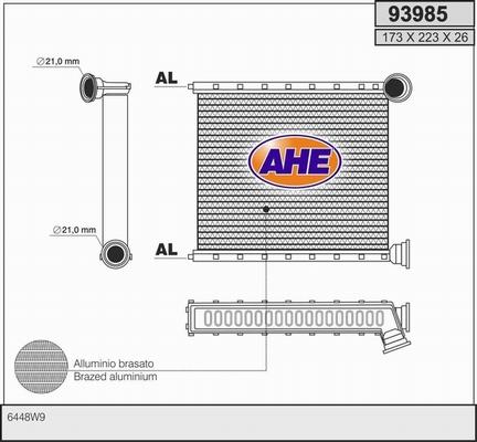 AHE 93985 - Теплообменник, отопление салона autodif.ru