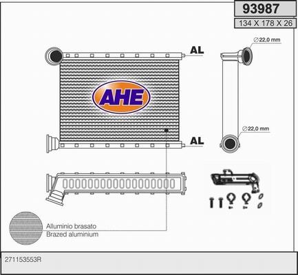 AHE 93987 - Теплообменник, отопление салона autodif.ru