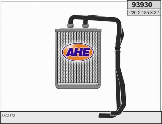 AHE 93930 - Теплообменник, отопление салона autodif.ru