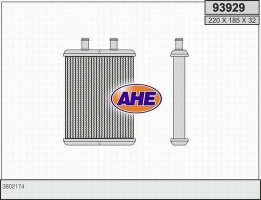 AHE 93929 - Теплообменник, отопление салона autodif.ru