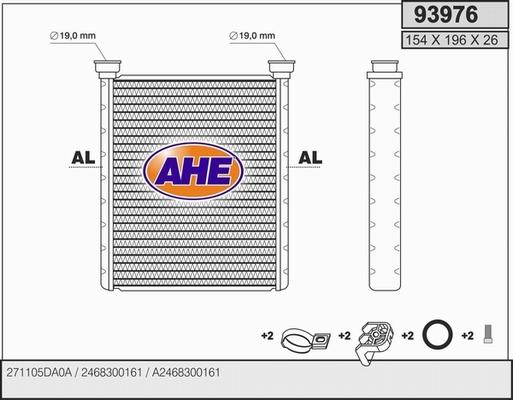 AHE 93976 - Теплообменник, отопление салона autodif.ru