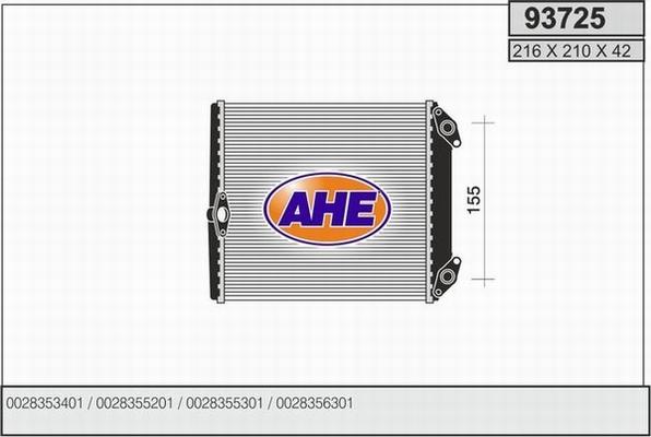 AHE 93725 - Теплообменник, отопление салона autodif.ru