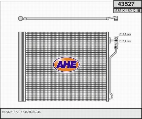 AHE 43527 - Конденсатор кондиционера autodif.ru