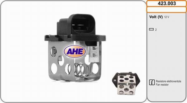 AHE 423.003 - Дополнительный резистор, электромотор - вентилятор радиатора autodif.ru