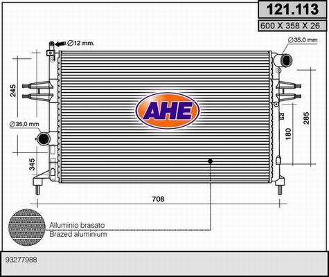 AHE 121.113 - Радиатор, охлаждение двигателя autodif.ru