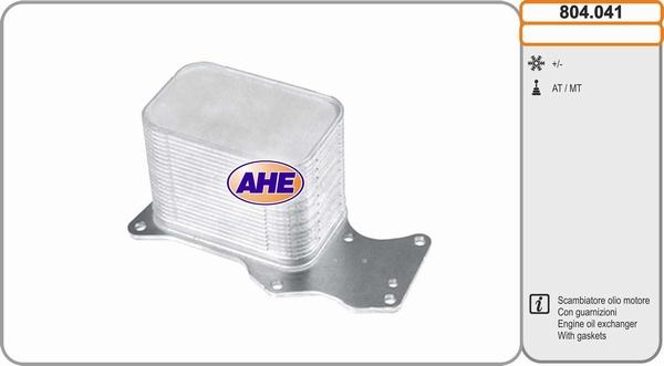 AHE 804.041 - Масляный радиатор, двигательное масло autodif.ru
