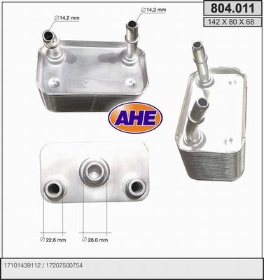AHE 804.011 - Масляный радиатор, двигательное масло autodif.ru