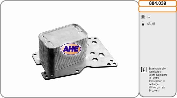 AHE 804.039 - Масляный радиатор, двигательное масло autodif.ru