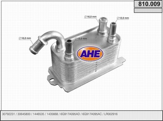 AHE 810.009 - Масляный радиатор, двигательное масло autodif.ru