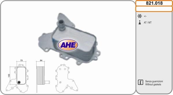 AHE 821.018 - Масляный радиатор, двигательное масло autodif.ru