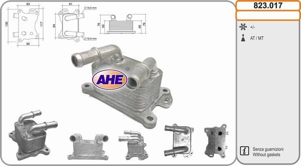 AHE 823.017 - Масляный радиатор, двигательное масло autodif.ru