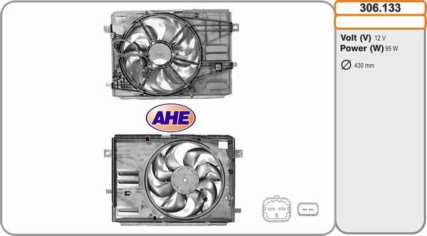 AHE 306.133 - Вентилятор, охлаждение двигателя autodif.ru