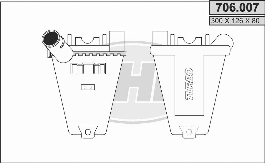 AHE 706007 - Интеркулер, теплообменник турбины autodif.ru