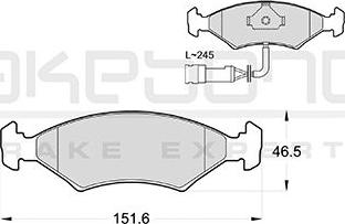 Akebono AN-4404WK - Тормозные колодки, дисковые, комплект autodif.ru