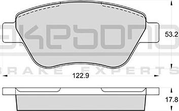 Akebono AN-4586K - Тормозные колодки, дисковые, комплект autodif.ru