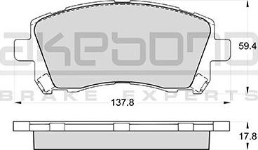 Akebono AN-463WK - Тормозные колодки, дисковые, комплект autodif.ru