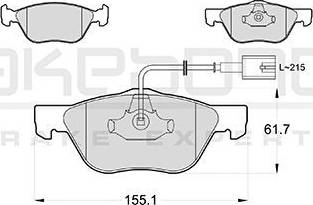 Akebono AN-4020WK - Тормозные колодки, дисковые, комплект autodif.ru