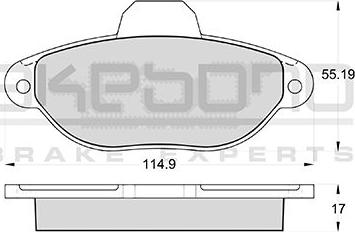 Akebono AN-4322WKE - Тормозные колодки, дисковые, комплект autodif.ru