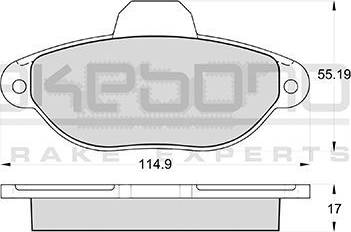 Akebono AN-4322WK - Тормозные колодки, дисковые, комплект autodif.ru