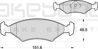 Akebono AN-8156K - Тормозные колодки, дисковые, комплект autodif.ru