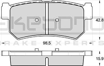 Akebono AN-8167WK - Тормозные колодки, дисковые, комплект autodif.ru
