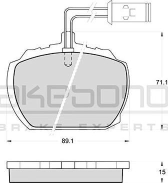Akebono AN-3994K - Тормозные колодки, дисковые, комплект autodif.ru
