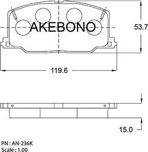 Akebono AN-236K - Колодки тормозные дисковые autodif.ru
