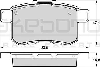 Akebono AN-740WK - Тормозные колодки, дисковые, комплект autodif.ru