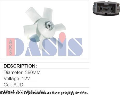 AKS Dasis 488020N - Вентилятор, охлаждение двигателя autodif.ru