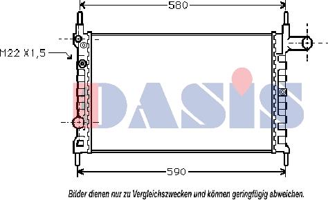 AKS Dasis 150370N - Радиатор, охлаждение двигателя autodif.ru