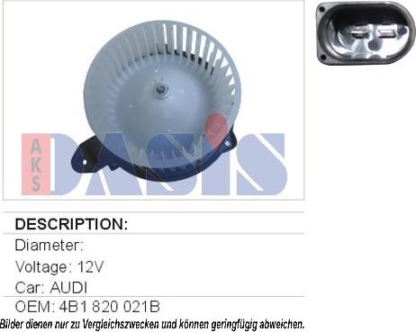 AKS Dasis 740166N - Вентилятор салона autodif.ru