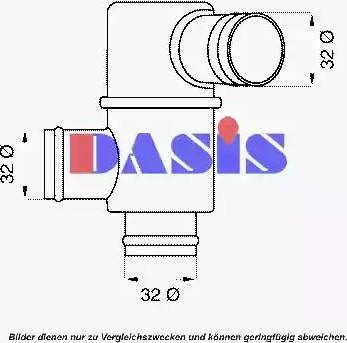 AKS Dasis 750769N - Термостат охлаждающей жидкости / корпус autodif.ru