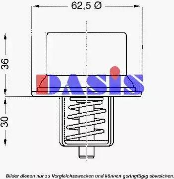 AKS Dasis 751987N - Термостат охлаждающей жидкости / корпус autodif.ru