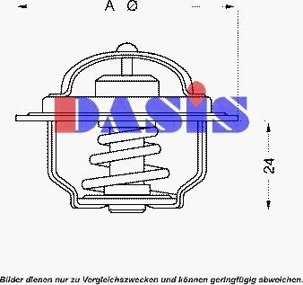 AKS Dasis 751791N - Термостат охлаждающей жидкости / корпус autodif.ru