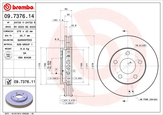 AP 24733 V - Тормозной диск autodif.ru