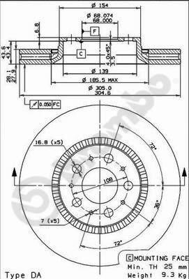 AP X 24845 - Тормозной диск autodif.ru