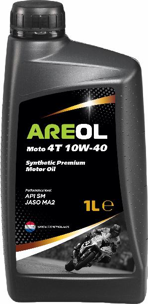 Areol 10W40AR122 - AREOL MOTO 4T (1L)_масло моторное 10W40! (синт.) для 4-х тактных двиг.\ API SL, JASO MA2 autodif.ru