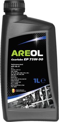 Areol 75W90AR083 - AREOL Gearlube EP 75W90 (1л) полусинт. трансм. масло для гипоидных передач!\ API GL-5, MB 235.8 autodif.ru